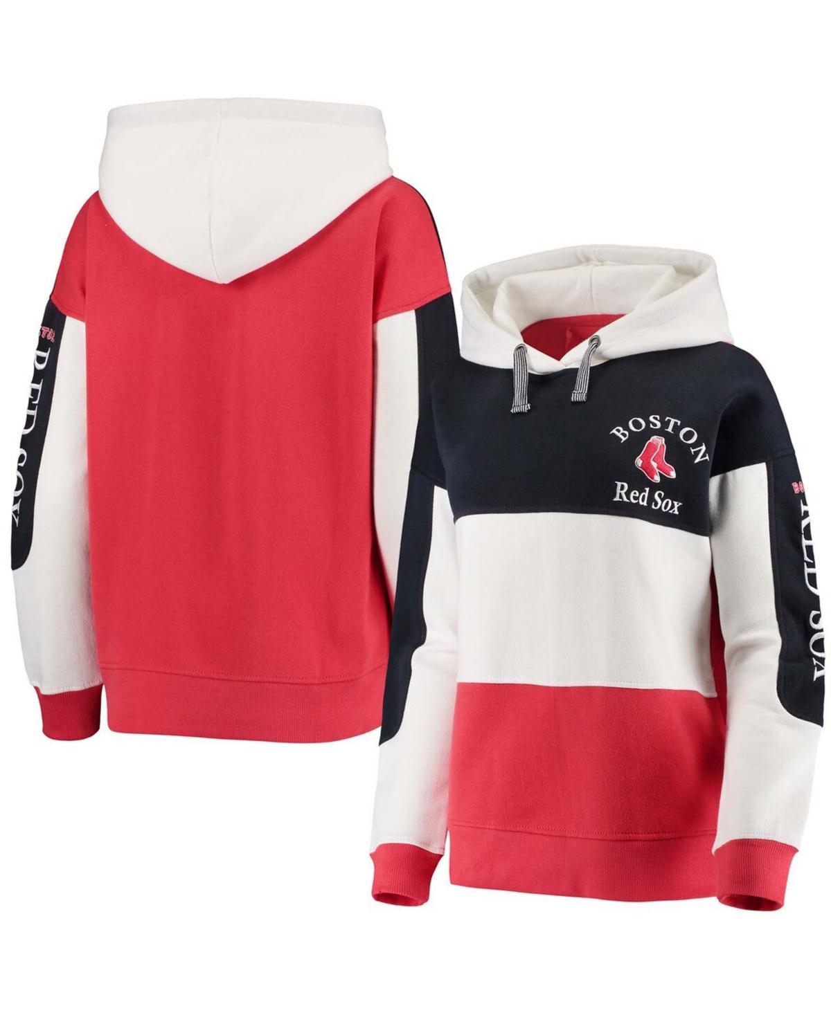 Womens Soft as a Grape /Red Boston Red Sox Rugby Pullover Hoodie Blue Product Image