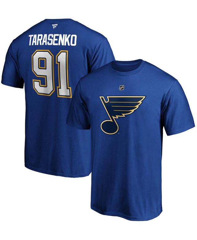 Mens Vladimir Tarasenko Blue St. Louis Blues Team Authentic Stack Name and Number T-shirt Product Image