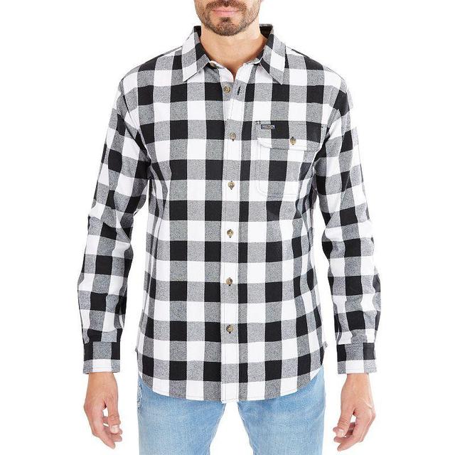 Mens Smiths Workwear Relaxed-Fit Buffalo Plaid Flannel Button-Down Shirt Product Image