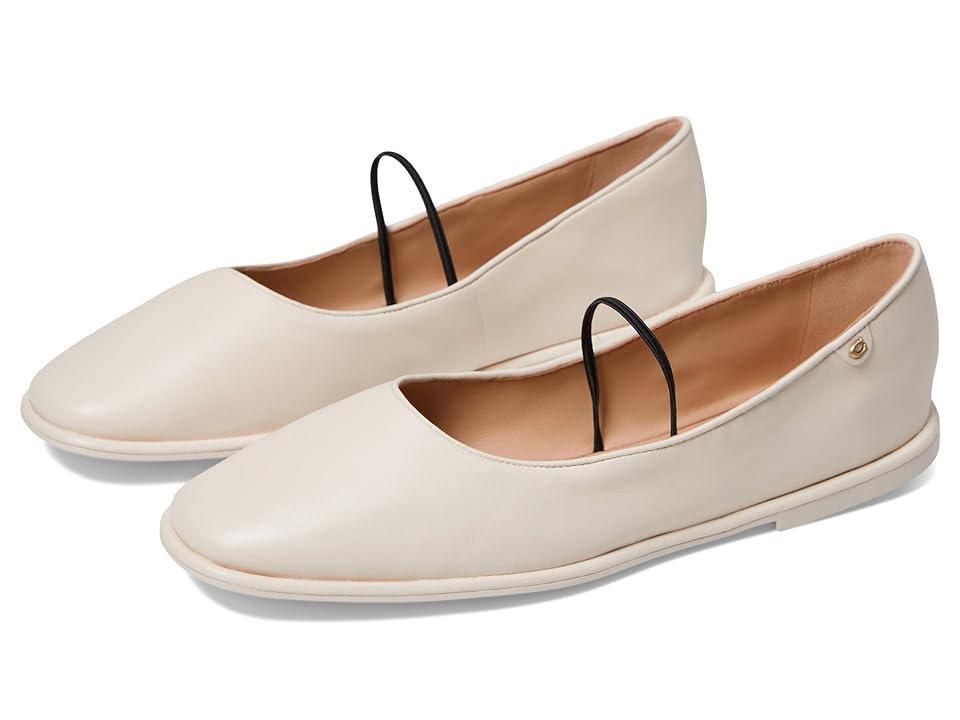 COACH Emilia Leather Square Toe Mary Jane Flats Product Image