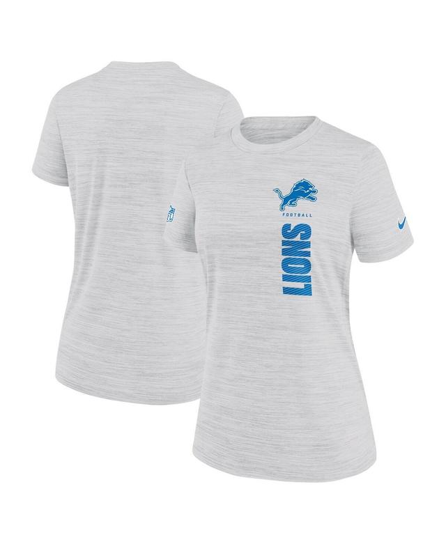 Nike Womens Gray Detroit Lions Velocity Performance T-Shirt Product Image