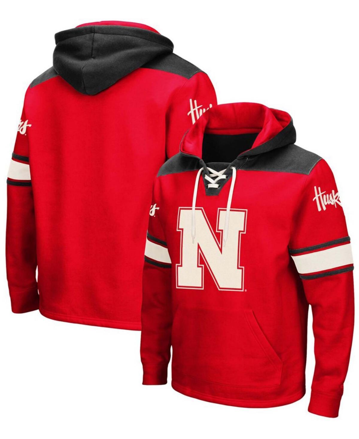 Mens Colosseum Scarlet Nebraska Huskers 2.0 Lace-Up Pullover Hoodie NEB Red Product Image