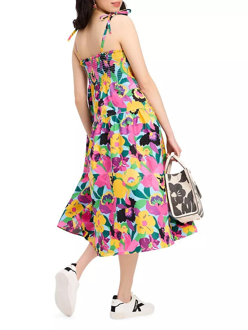 Orchid Bloom Smocked Midi-Dress Product Image