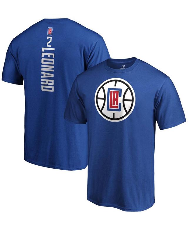 Mens Kawhi Leonard Blue La Clippers Playmaker Name and Number T-shirt Product Image