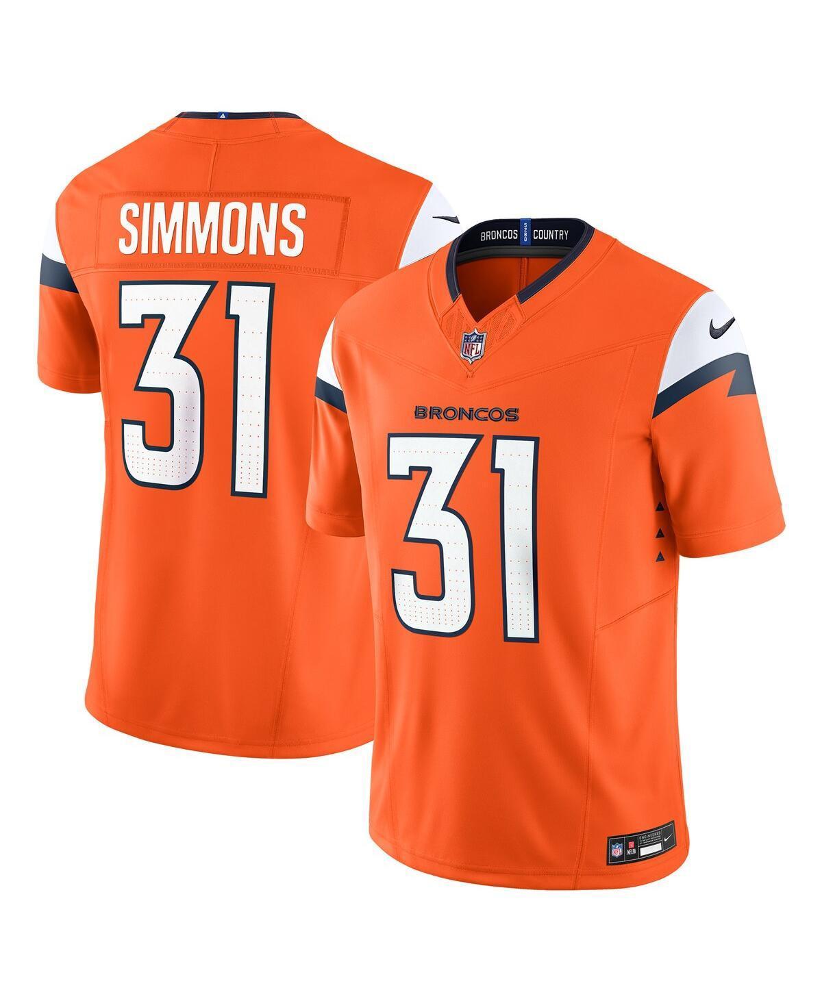 Nike Mens Justin Simmons Denver Broncos Vapor F.u.s.e. Limited Jersey - Navy Product Image