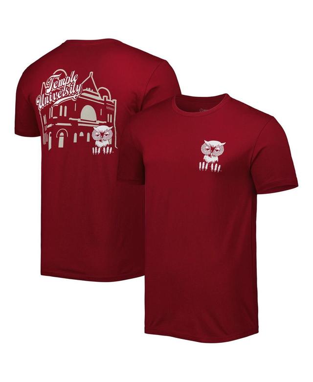 Mens Cherry Temple Owls Mascot Scenery Premium T-shirt Product Image