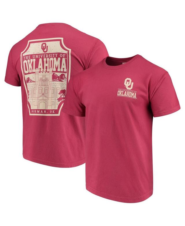 Mens Crimson Oklahoma Sooners Comfort Colors Campus Icon T-shirt Product Image