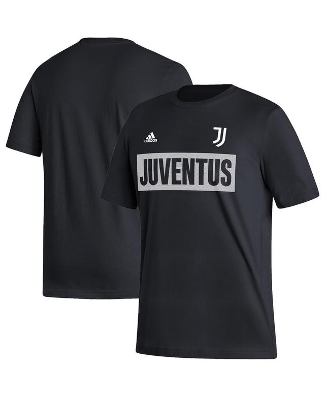 Mens adidas Black Juventus Culture Bar T-Shirt Product Image