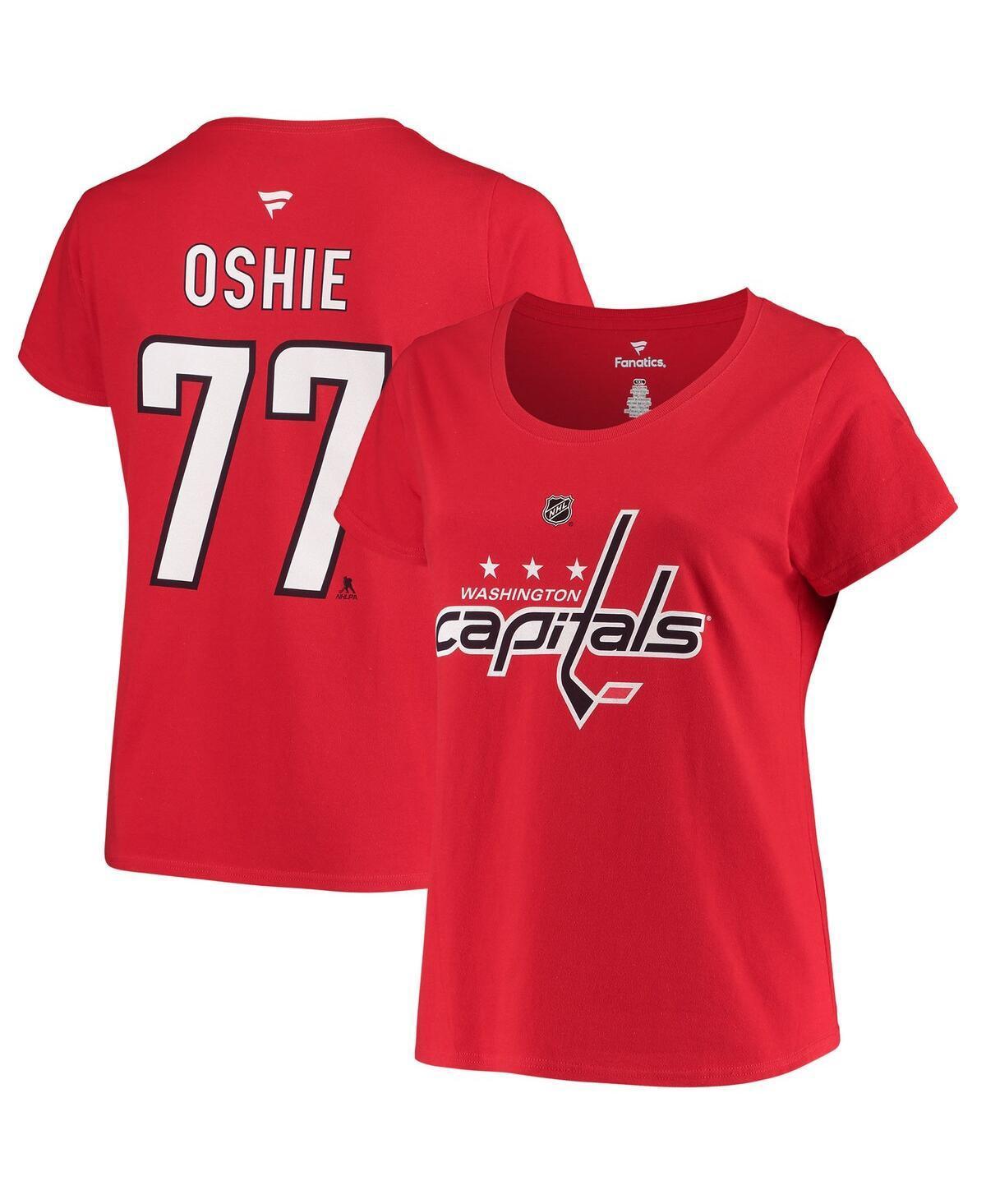 Womens Fanatics Branded TJ Oshie Washington Capitals Plus Size Name & Number Scoop Neck T-Shirt Product Image