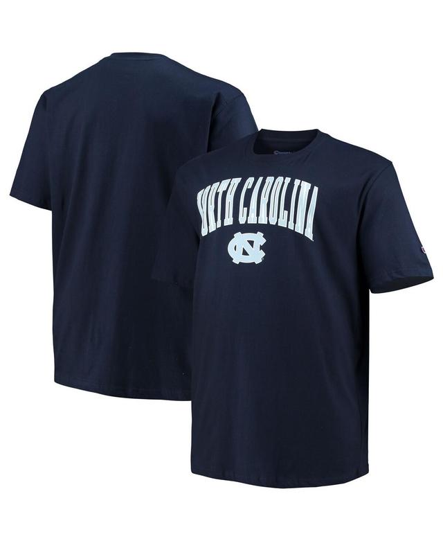 Mens Champion Navy North Carolina Tar Heels Big and Tall Arch Over Wordmark T-shirt Product Image