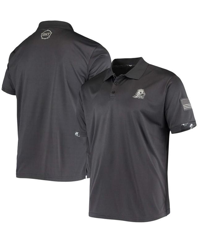 Mens Colosseum Charcoal Oregon Ducks OHT Military Appreciation Digital Camo Polo Product Image