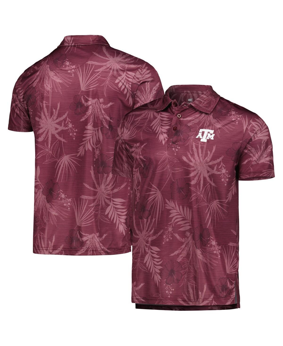 Mens Colosseum Maroon Texas A&M Aggies Palms Team Polo Shirt Product Image