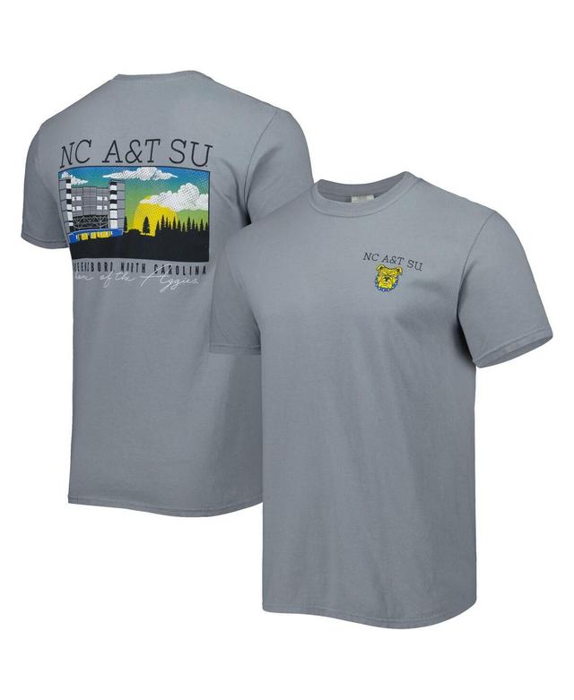 Mens Gray North Carolina A&T Aggies Campus Scenery Comfort Color T-shirt Product Image