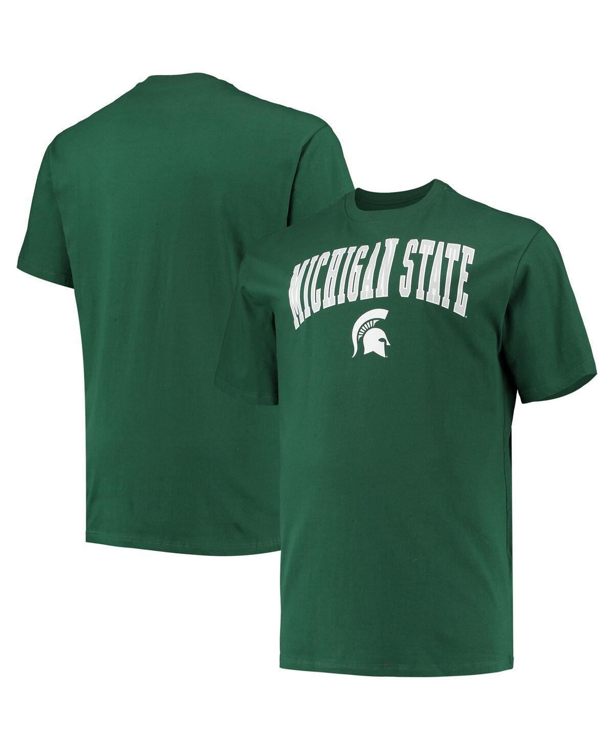 Mens Champion Green Michigan State Spartans Big and Tall Arch Over Wordmark T-shirt Product Image