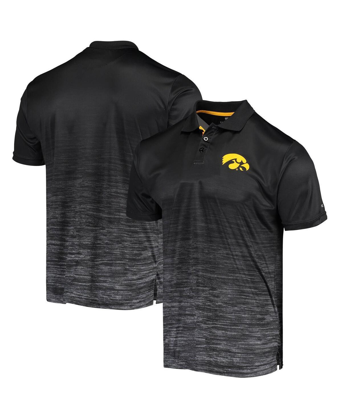 Mens Colosseum Black Iowa Hawkeyes Marshall Polo Product Image