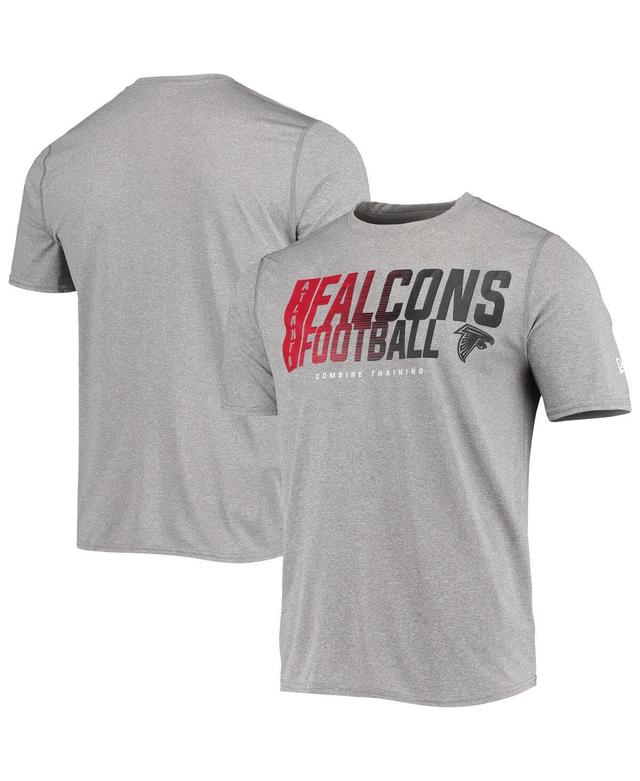 Mens New Era Heathered Gray Atlanta Falcons Combine Authentic Game On T-Shirt Product Image