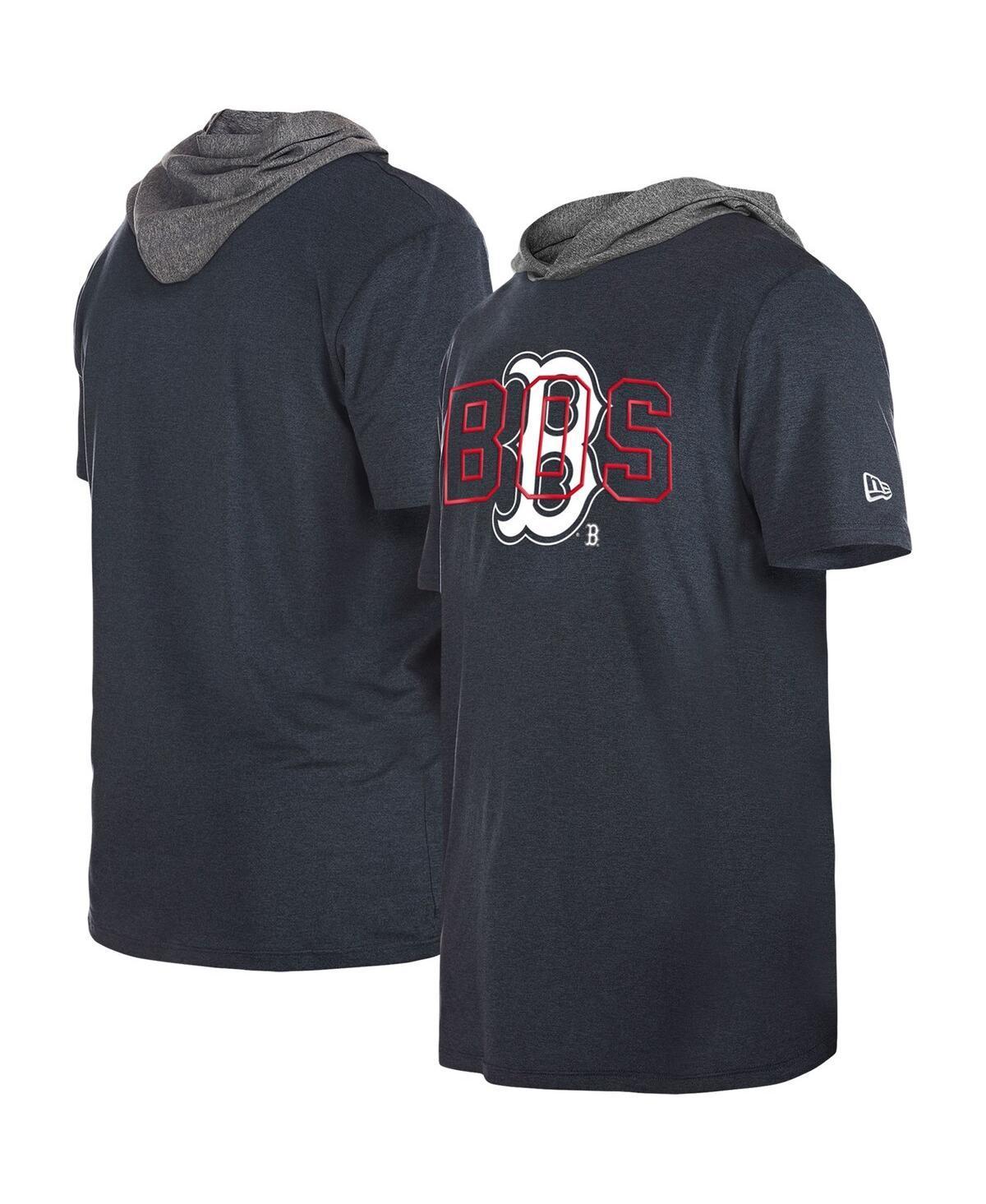 Mens New Era Navy Boston Red Sox Team Hoodie T-shirt Product Image