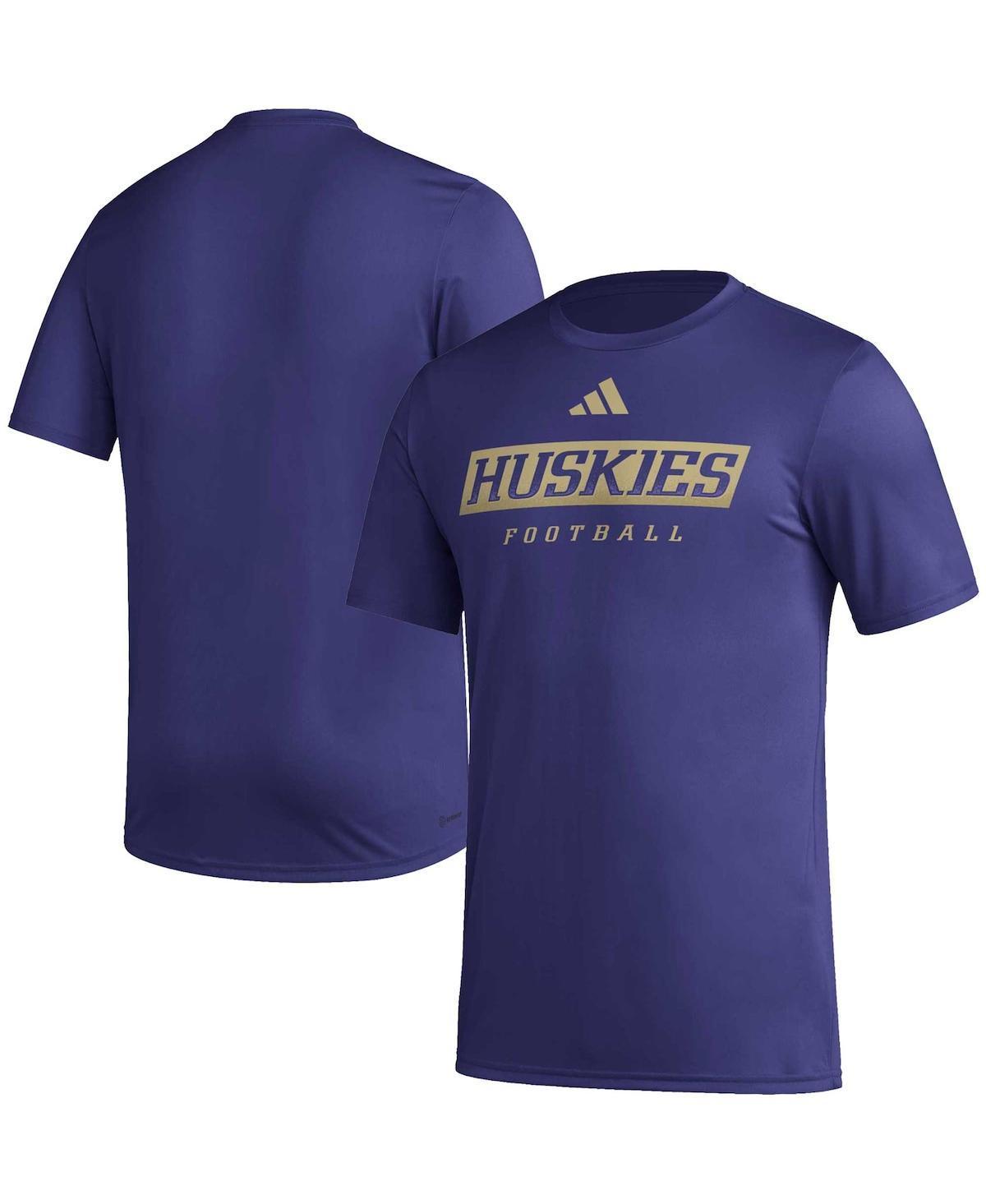 Mens adidas Washington Huskies Football Practice AEROREADY Pregame T-Shirt Product Image