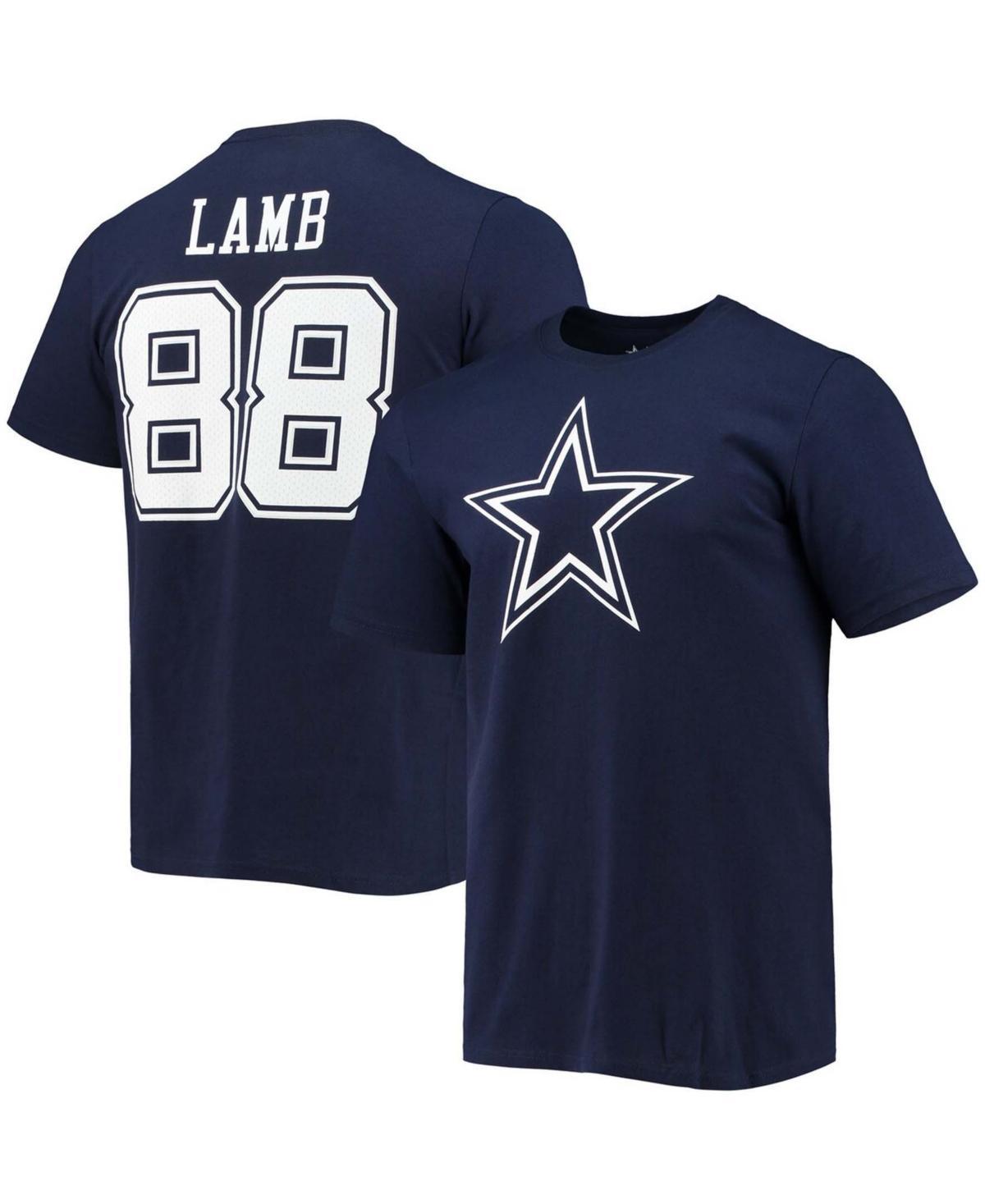 Mens Fanatics Branded CeeDee Lamb Dallas Cowboys Team Player Icon Name & Number T-Shirt Blue Product Image