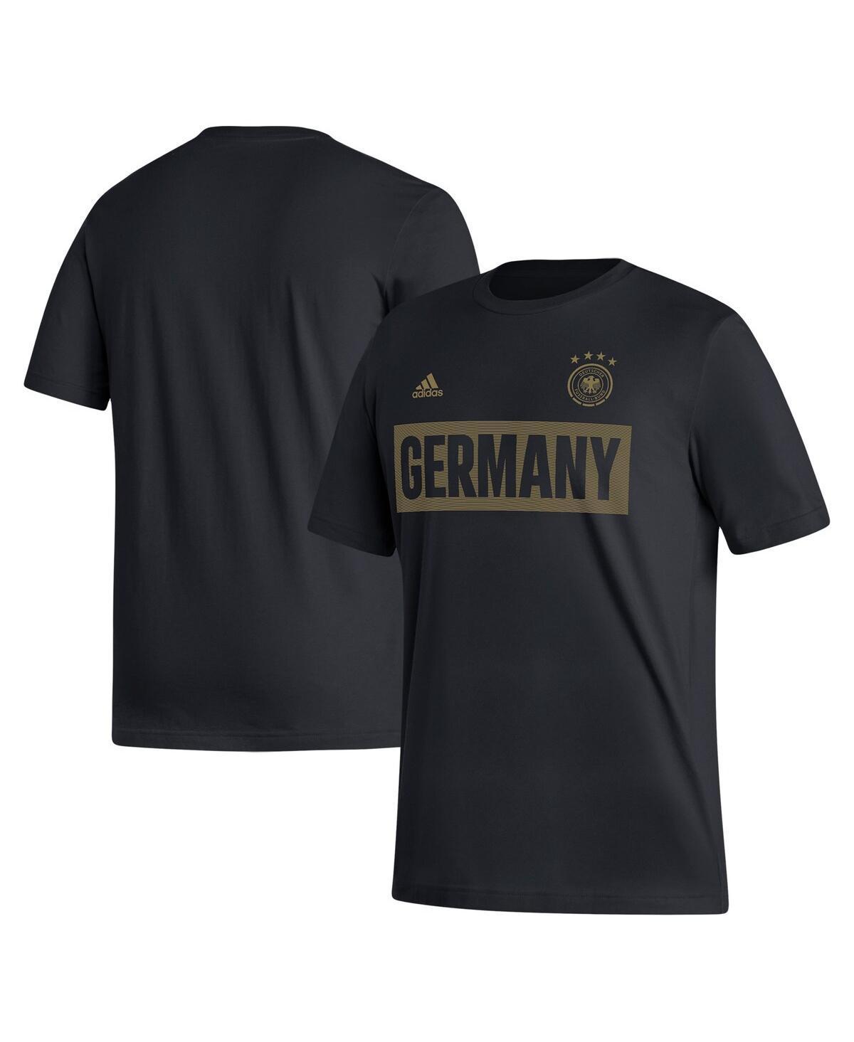 Mens adidas Black Germany National Team Culture Bar T-shirt Product Image