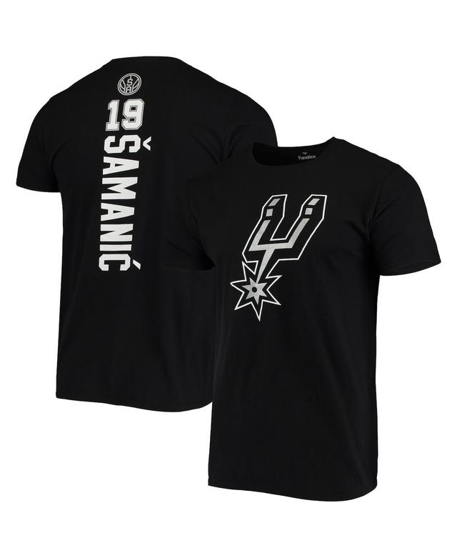 Mens Fanatics Branded Luka Samanic San Antonio Spurs Playmaker Name & Number Logo T-Shirt Product Image