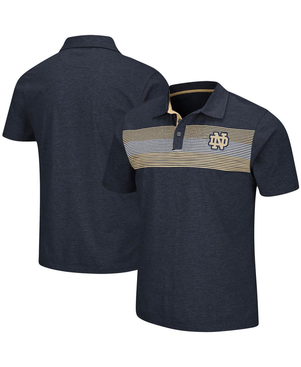 Mens Colosseum Heathered Navy Notre Dame Fighting Irish Logan Polo Shirt Product Image