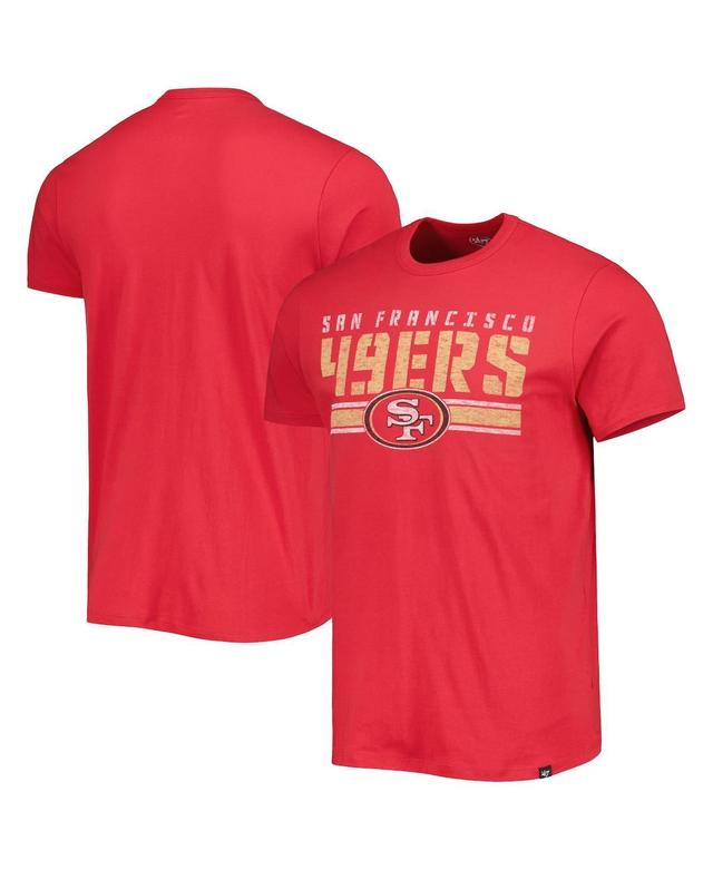 Mens 47 Brand Scarlet San Francisco 49Ers Team Stripe T-shirt Product Image