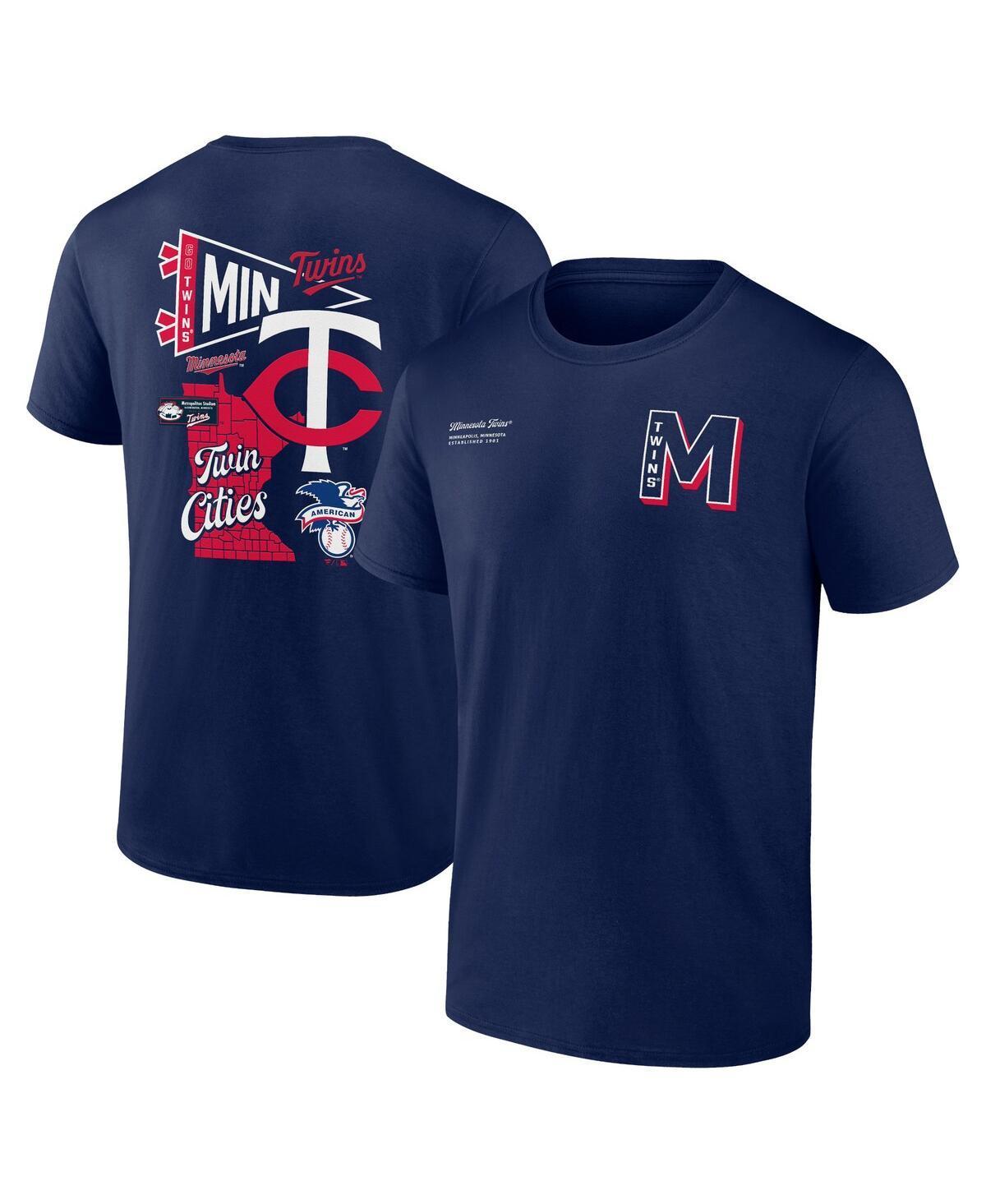 Mens Fanatics Branded Minnesota Twins Split Zone T-Shirt Blue Product Image