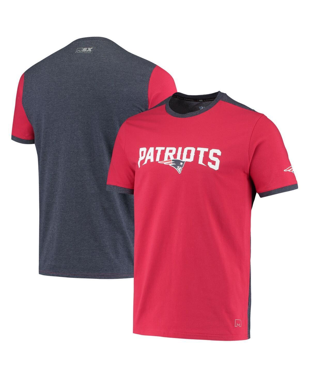 Mens Msx by Michael Strahan Red New England Patriots Mesh Back T-shirt - Red Product Image