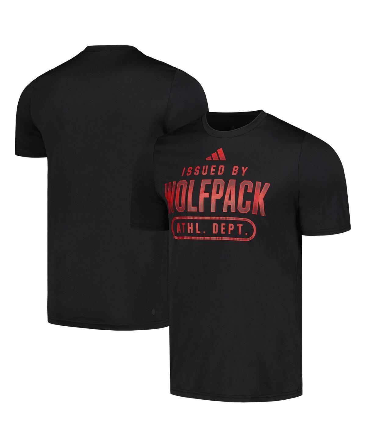 Mens adidas Black Nc State Wolfpack Aeroready Pregame T-shirt Product Image