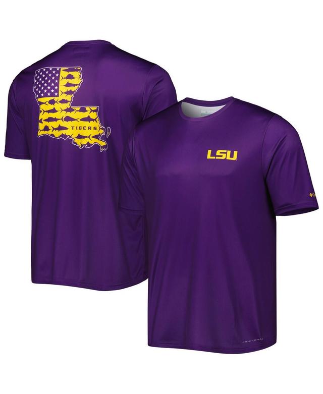 Mens Columbia Purple Lsu Tigers Terminal Tackle Omni-Shade T-shirt Product Image