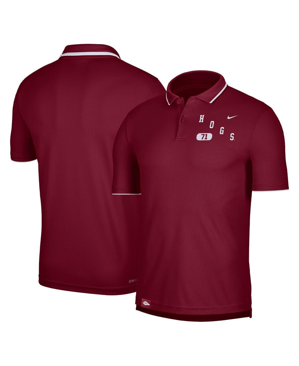 Mens Nike Cardinal Arkansas Razorbacks Wordmark Performance Polo Product Image