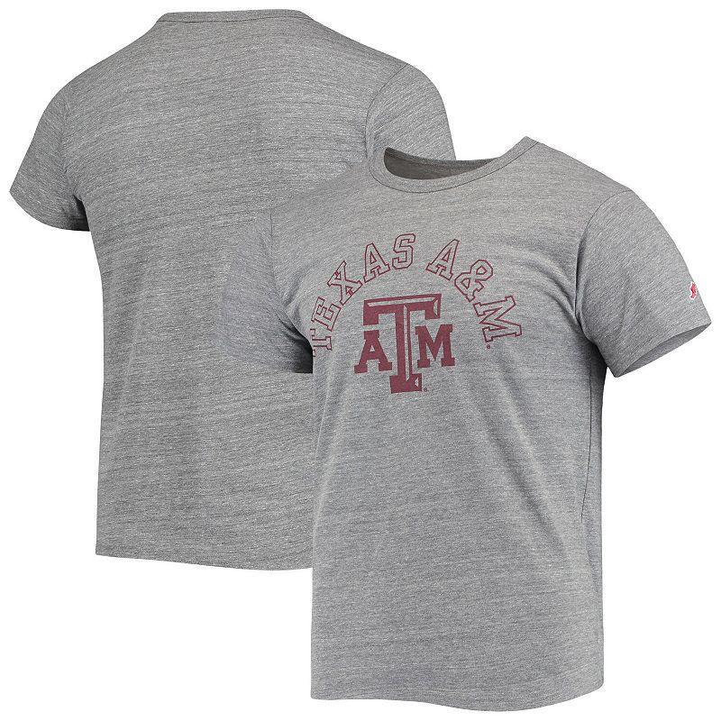 Mens League Collegiate Wear Heathered Gray Texas A&M Aggies Tide Seal Nuevo Victory Falls Tri-Blend T-Shirt Product Image