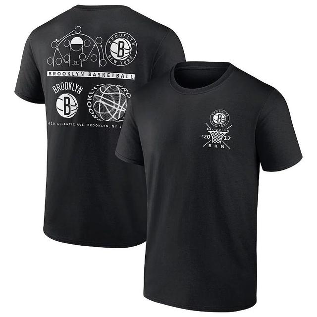 Mens Fanatics Black Brooklyn Nets Court Street Collective T-shirt Product Image