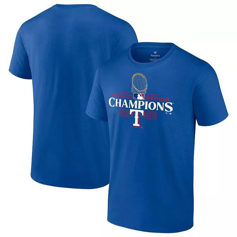 Mens Fanatics Branded  Royal Texas Rangers 2023 World Series Champions Big & Tall Logo T-Shirt Product Image