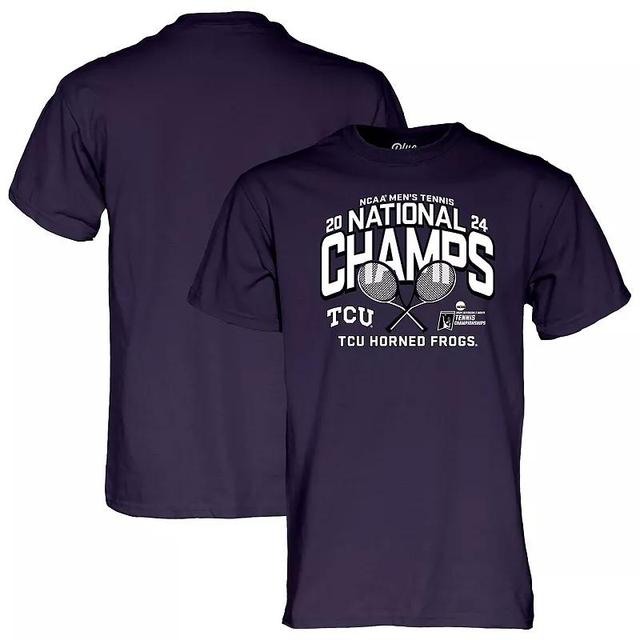 Unisex Blue 84 TCU Horned Frogs 2024 NCAA Mens Tennis National Champions T-Shirt, Adult Unisex Product Image