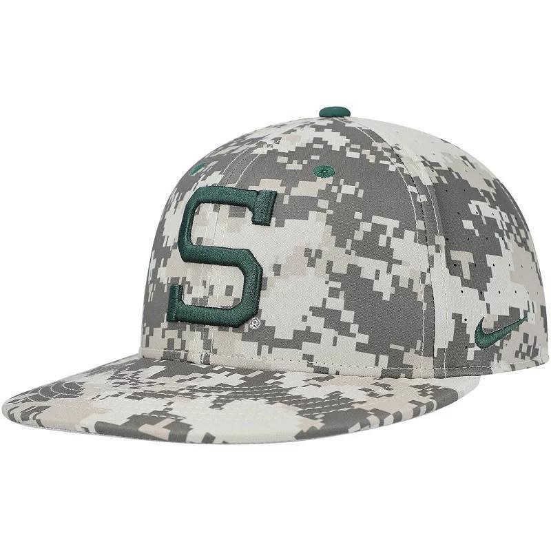 Mens Nike Camo Michigan State Spartans Aero True Baseball Performance Fitted Hat Product Image