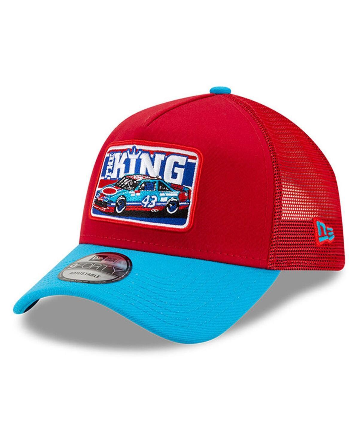 Mens New Era Scarlet Richard Petty Legends 9FORTY A-Frame Adjustable Trucker Hat - Scarlet Product Image