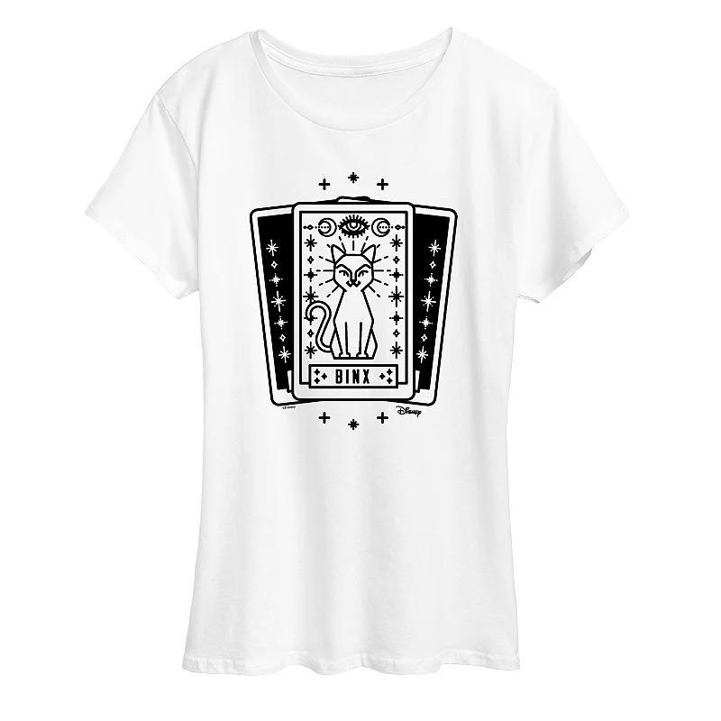 Disneys Hocus Pocus Womens Binx Tarot Card Graphic Tee Product Image