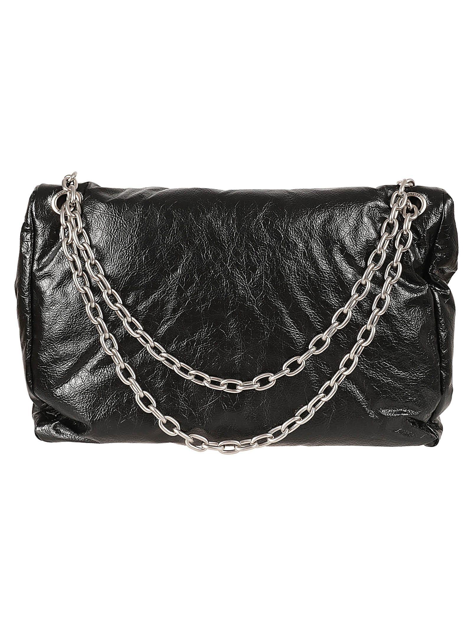 BALENCIAGA Monaco Chain Shoulder Bag In Black Product Image