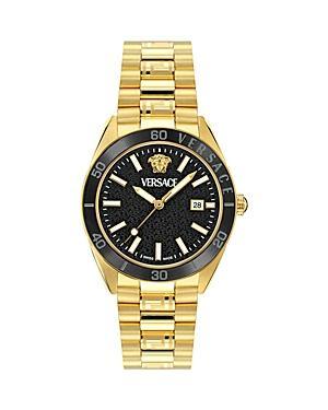 Versace Mens Swiss Gold Ion Plated Stainless Steel Bracelet Watch 42mm Product Image