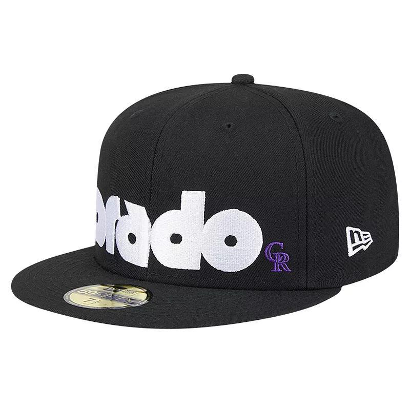 Mens New Era Colorado Rockies Checkered Undervisor 59FIFTY Fitted Hat Product Image