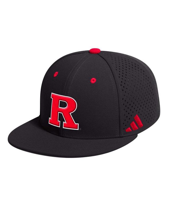 Mens adidas Black Rutgers Scarlet Knights On-Field Baseball Fitted Hat Product Image