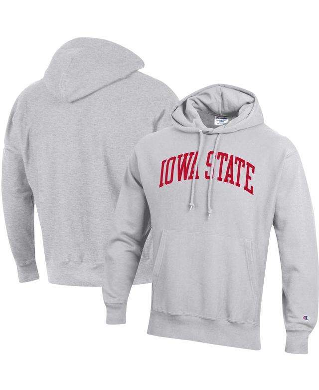 Mens Champion Heathered Gray Iowa State Cyclones Team Arch Reverse Weave Pullover Hoodie Product Image