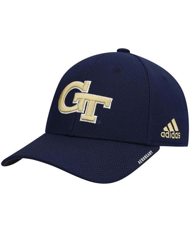 Mens adidas Georgia Tech Yellow Jackets 2021 Sideline Coaches AEROREADY Flex Hat Blue Product Image