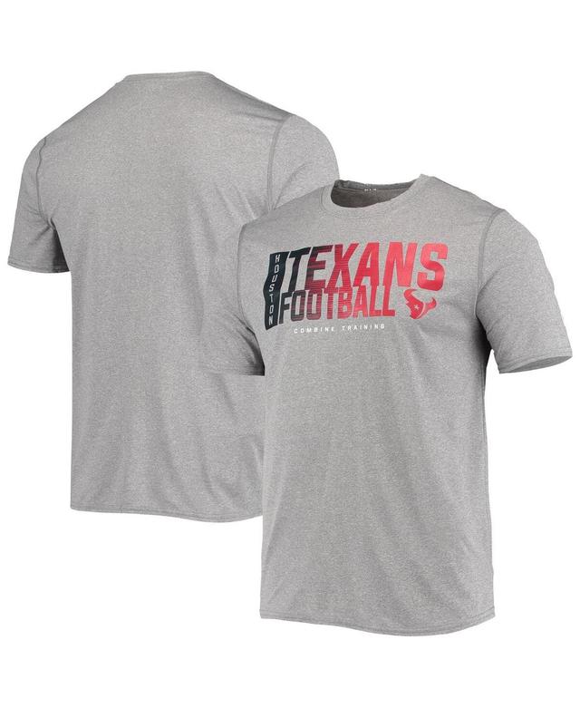 Mens New Era Heathered Gray Houston Texans Combine Authentic Game On T-shirt Product Image