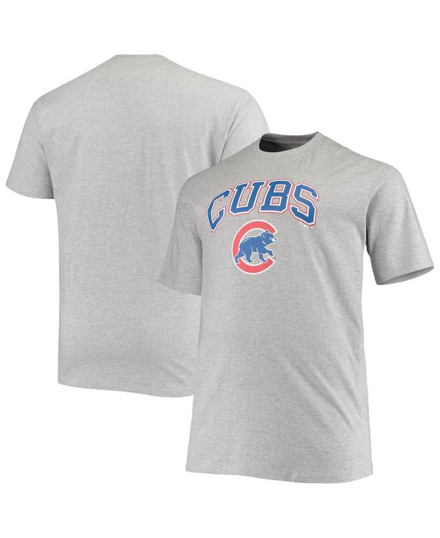 Mens Fanatics Heathered Gray Chicago Cubs Big and Tall Secondary T-shirt Product Image