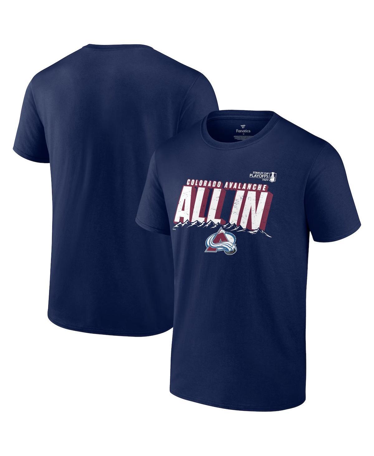 Fanatics Mens Navy Colorado Avalanche 2024 Stanley Cup Playoffs Slogan T-Shirt Product Image