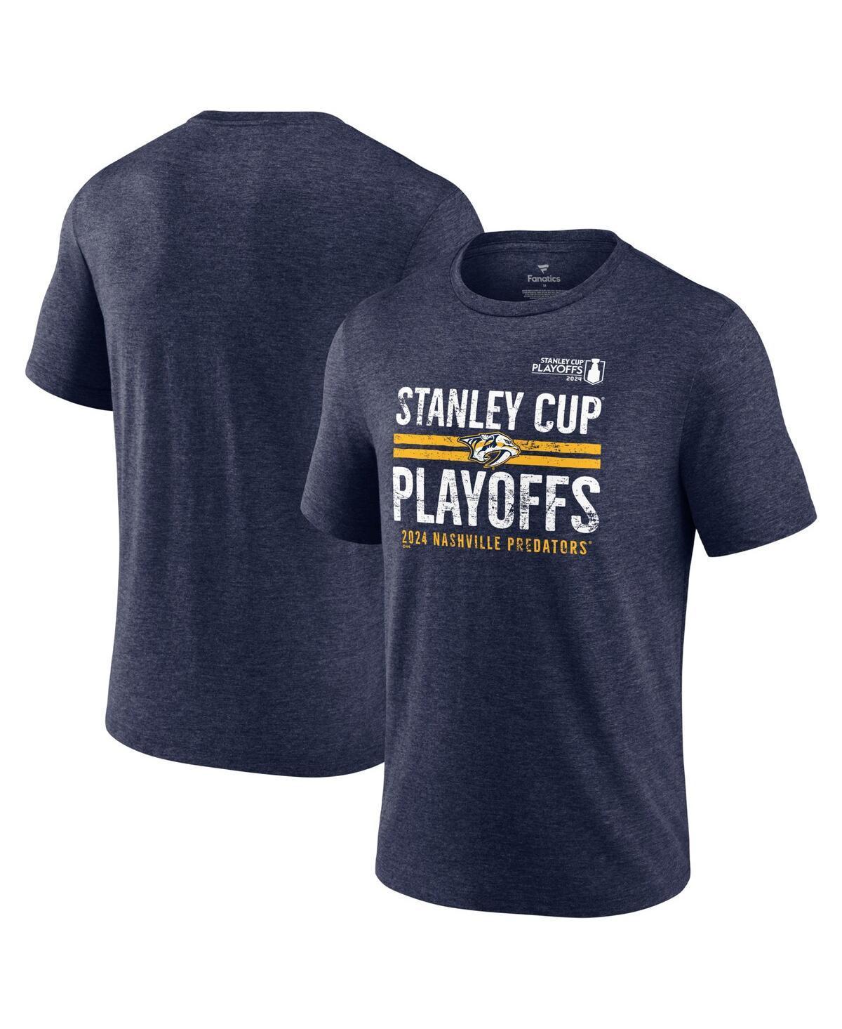 Mens Fanatics Branded Heather Charcoal Dallas Stars 2024 Stanley Cup Playoffs Crossbar Tri-Blend T-Shirt Product Image