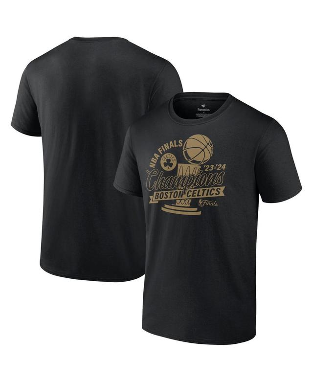 Fanatics Mens Black Boston Celtics 2024 Nba Finals Champions Defensive Rotation Trophy T-Shirt Product Image